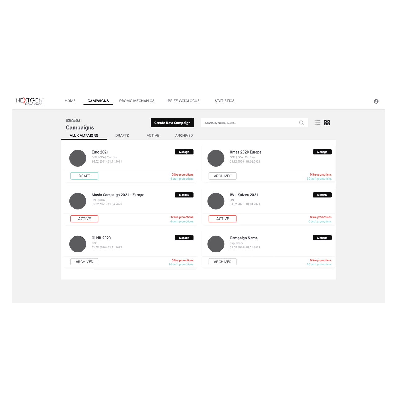 Coca-Cola Promo Engine - Manage Campaign
